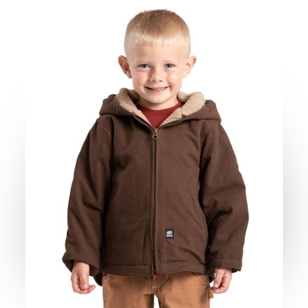 Berne
Toddler Sherpa-Lined Softstone Hooded Jacket in Bark - 18 months